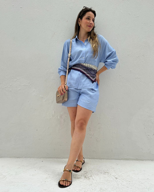 Conjunto de Short e Camisa Alfaiataria Romã