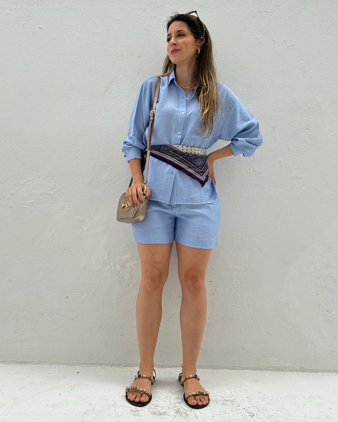 Conjunto de Short e Camisa Alfaiataria Romã