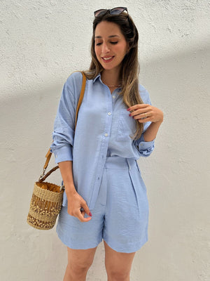 Conjunto de Short e Camisa Alfaiataria Romã