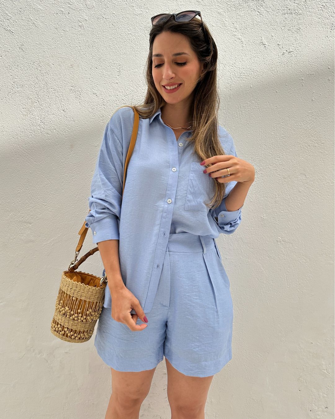 Conjunto de Short e Camisa Alfaiataria Romã