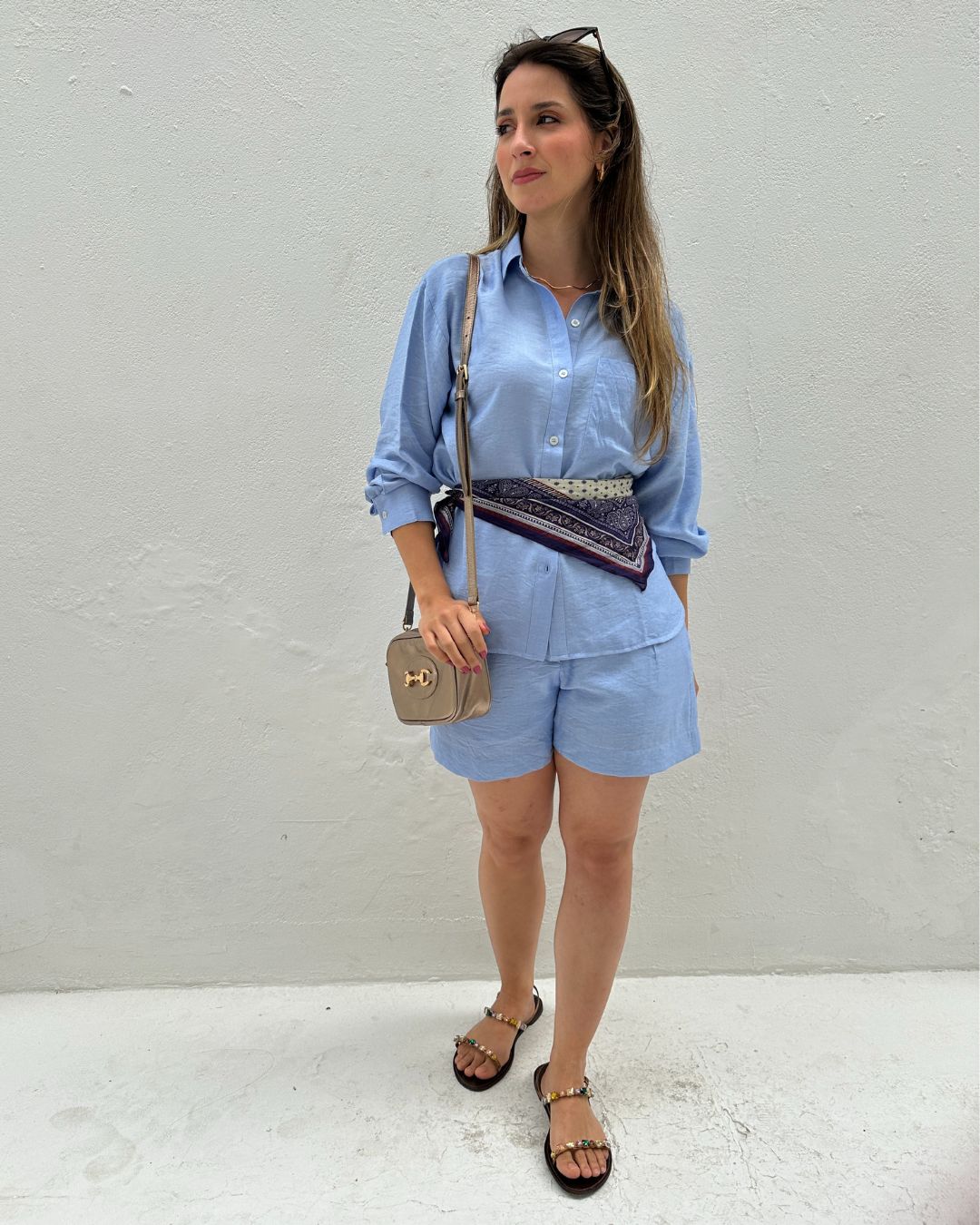 Conjunto de Short e Camisa Alfaiataria Romã