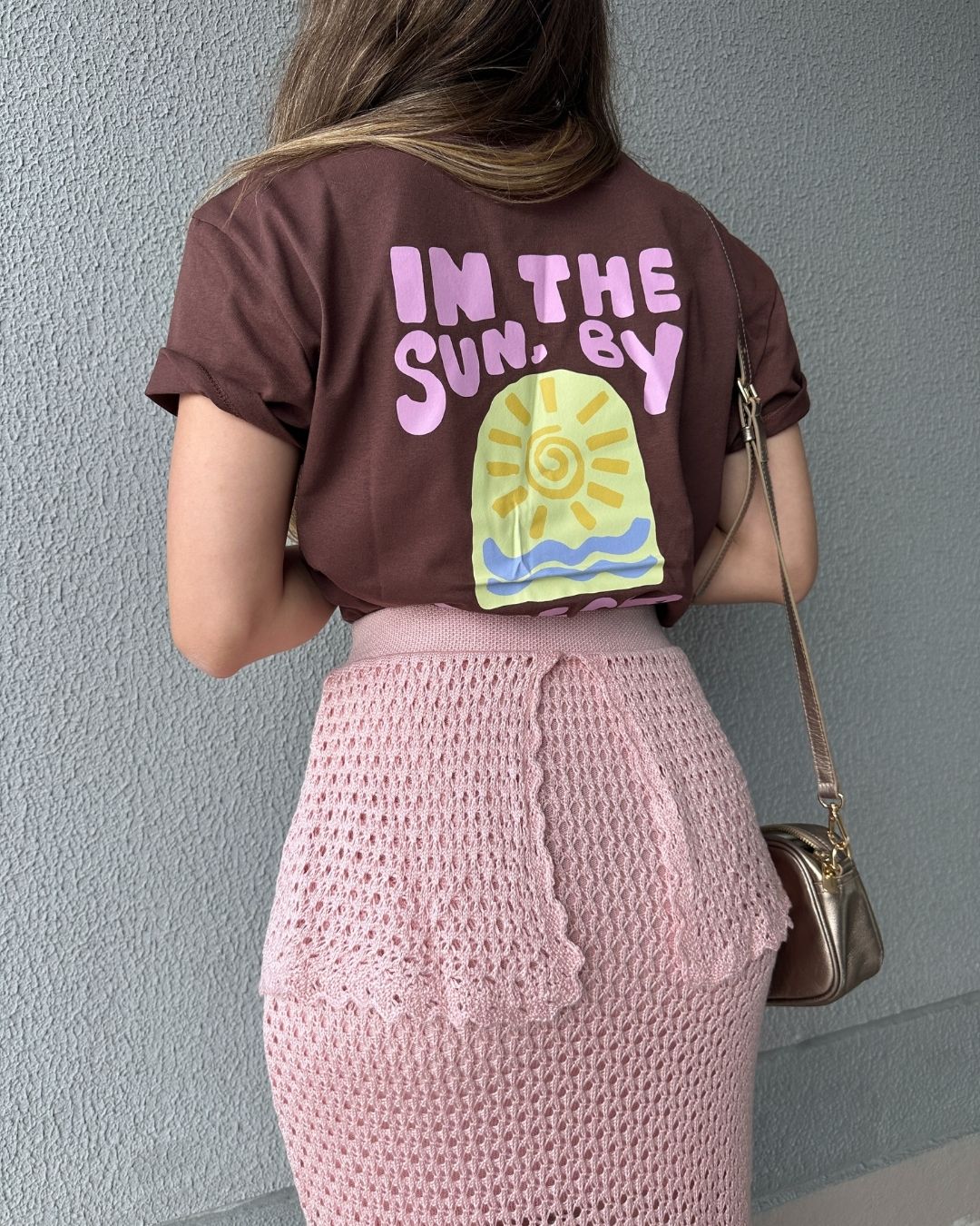 Conjunto Tricô de Blusa e Saia Peplum Tricô Tulipa