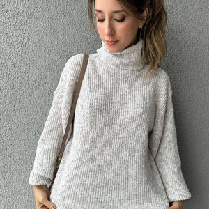 Conjunto Tricô Mescla Areia Orquídea