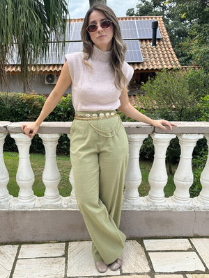 Colete Tricot ombros destacados Muscle rosé Avelã