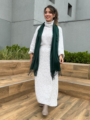 Conjunto Tricô Mescla Areia Orquídea