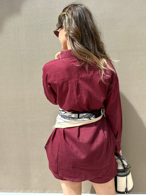 Conjunto de Algodão Short e Camisa Marsala Jambo