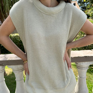 Conjunto Calça e Colete Crú Lavanda