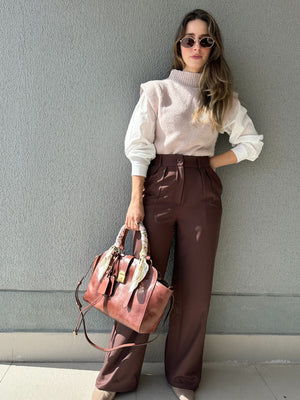 Colete Tricot ombros destacados Muscle rosé Avelã