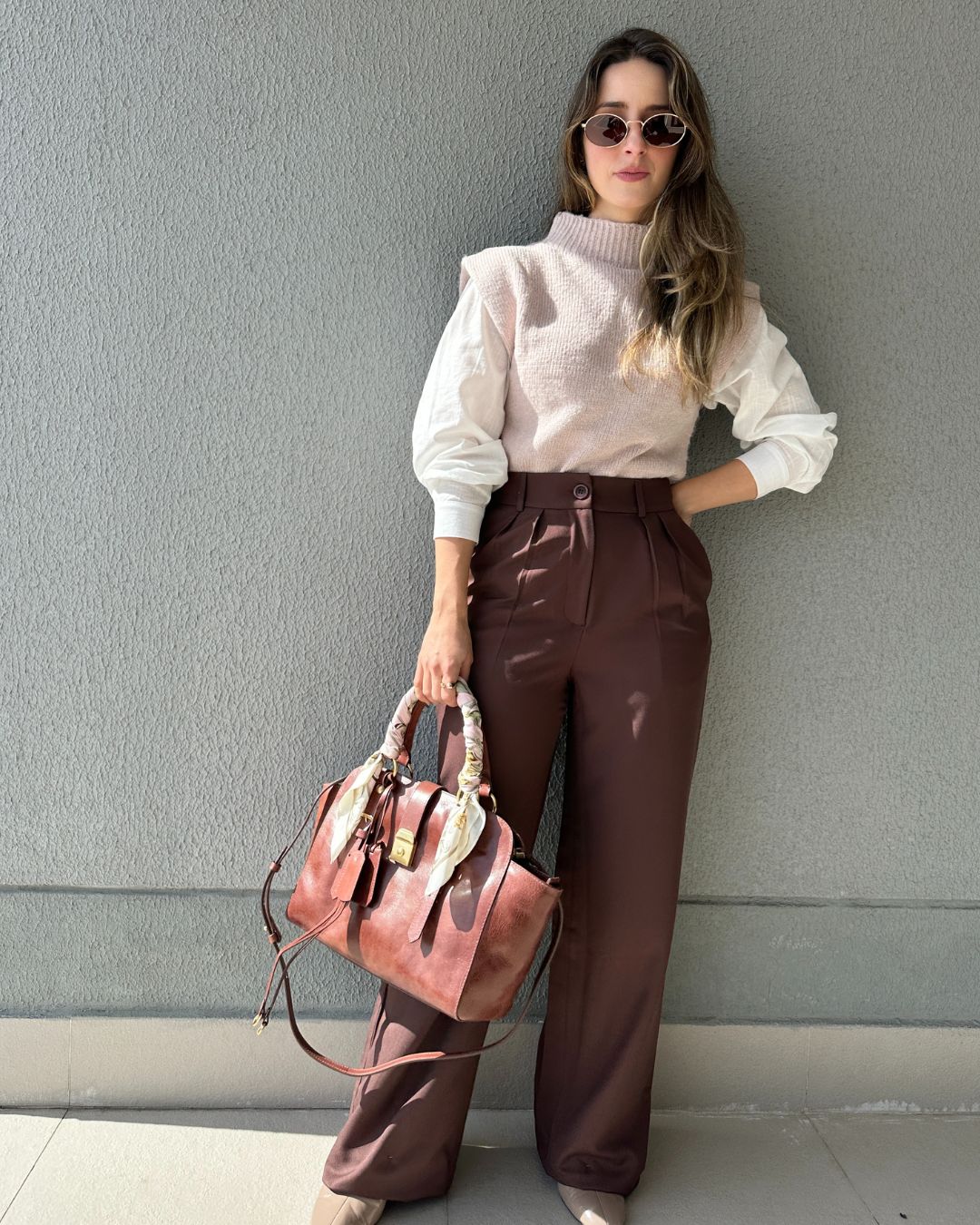 Colete Tricot ombros destacados Muscle rosé Avelã