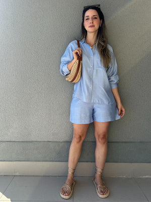 Conjunto de Short e Camisa Alfaiataria Romã