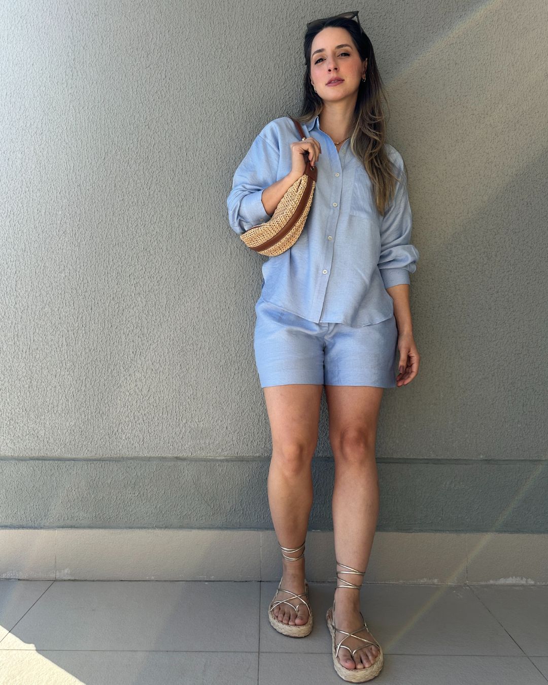 Conjunto de Short e Camisa Alfaiataria Romã