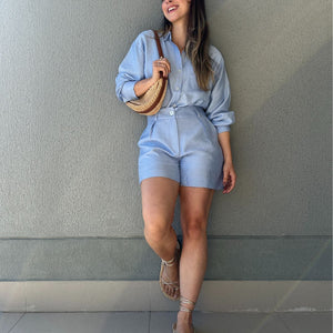 Conjunto de Short e Camisa Alfaiataria Romã