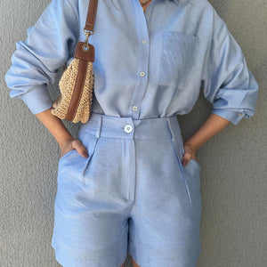 Conjunto de Short e Camisa Alfaiataria Romã