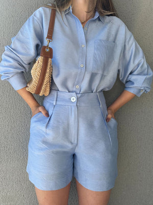 Conjunto de Short e Camisa Alfaiataria Romã