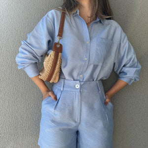 Conjunto de Short e Camisa Alfaiataria Romã