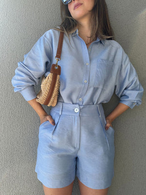 Conjunto de Short e Camisa Alfaiataria Romã