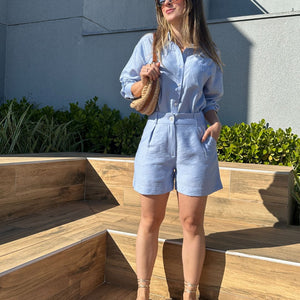 Conjunto de Short e Camisa Alfaiataria Romã