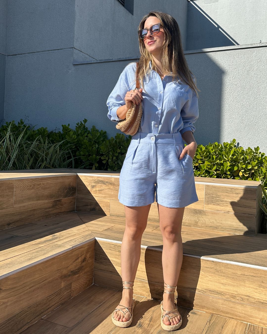 Conjunto de Short e Camisa Alfaiataria Romã