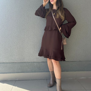 Vestido Marrom Boho Café
