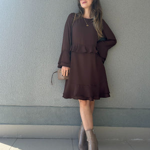 Vestido Marrom Boho Café