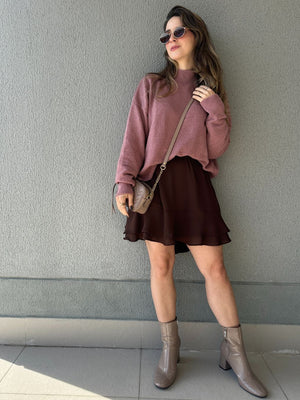 Vestido Marrom Boho Café