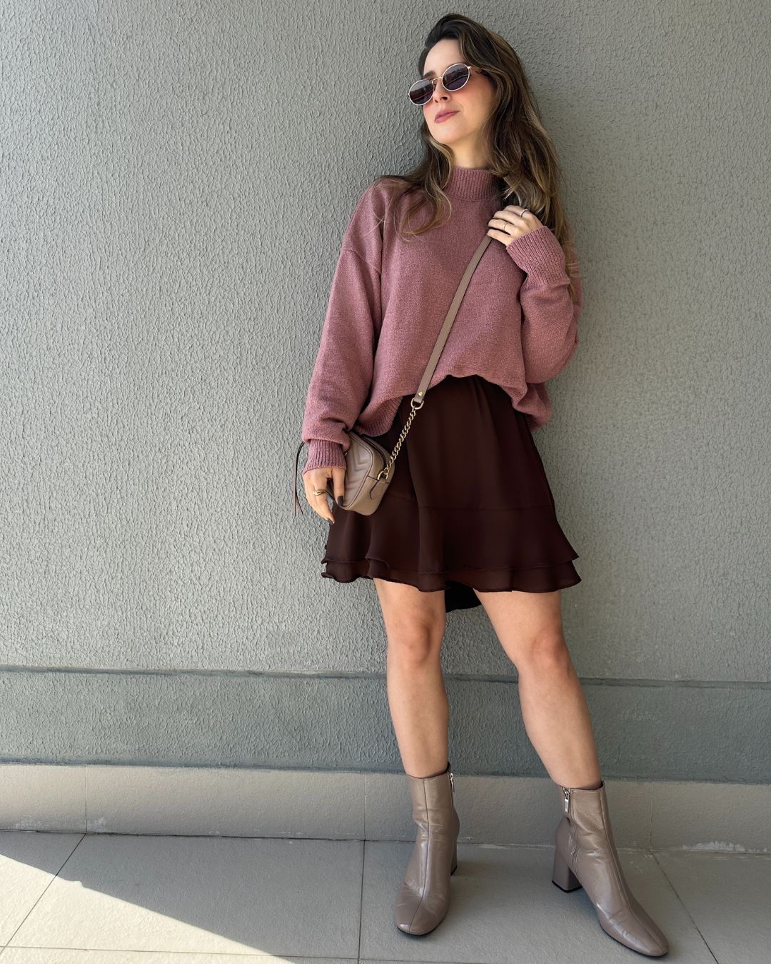 Vestido Marrom Boho Café