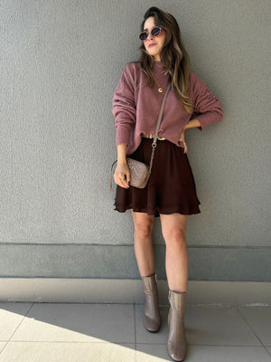 Vestido Marrom Boho Café