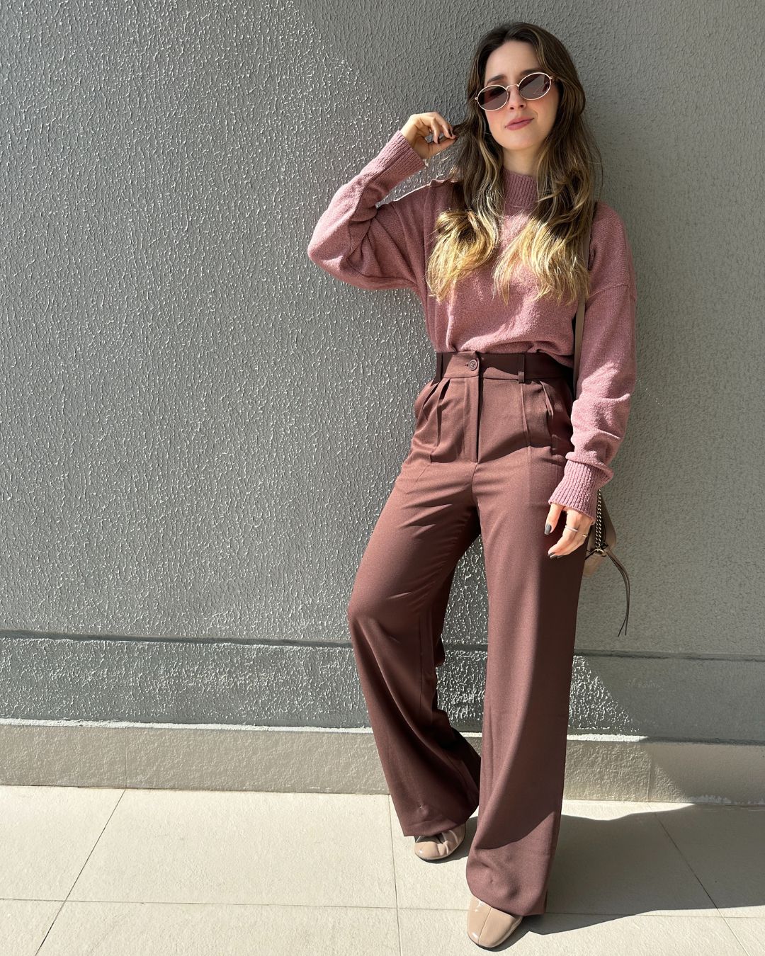 Calça Alfaiataria Wide Leg Cacau