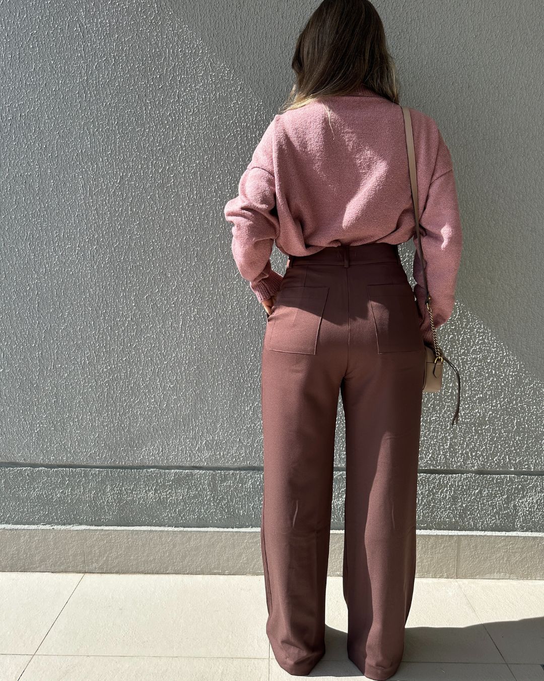 Calça Alfaiataria Wide Leg Cacau