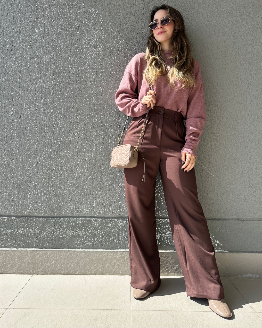 Calça Alfaiataria Wide Leg Cacau