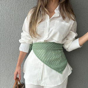 Conjunto de Algodão com Calça Reta e Camisa Tradicional Branco Pequi