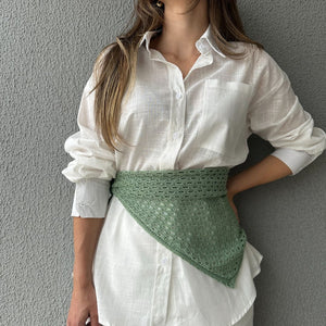 Conjunto de Algodão com Calça Reta e Camisa Tradicional Branco Pequi