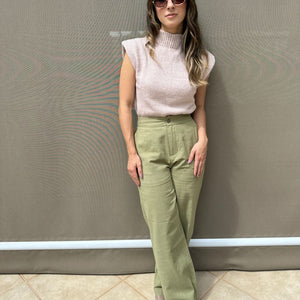 Colete Tricot ombros destacados Muscle rosé Avelã