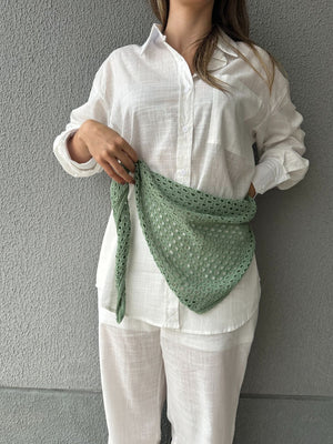 Lenço de Tricô Oliva