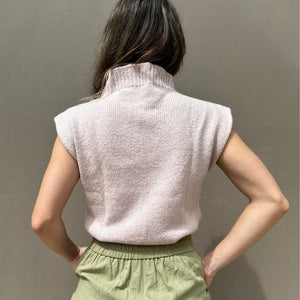 Colete Tricot ombros destacados Muscle rosé Avelã