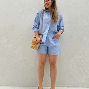 Conjunto de Short e Camisa Alfaiataria Romã