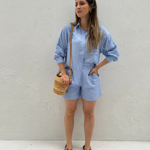 Conjunto de Short e Camisa Alfaiataria Romã