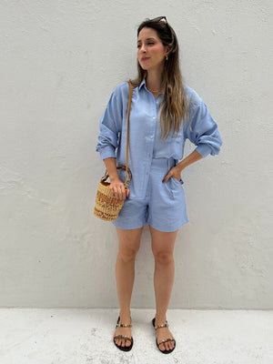 Conjunto de Short e Camisa Alfaiataria Romã