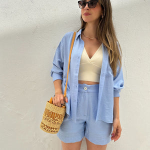 Conjunto de Short e Camisa Alfaiataria Romã