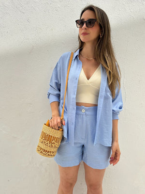 Conjunto de Short e Camisa Alfaiataria Romã