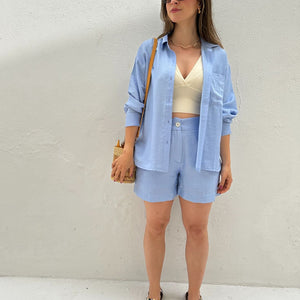 Conjunto de Short e Camisa Alfaiataria Romã