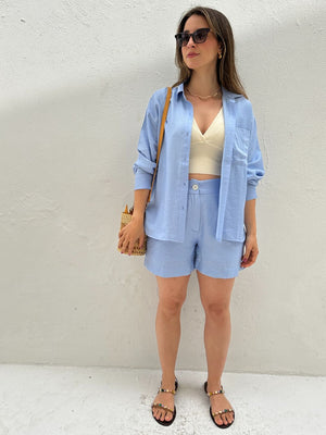 Conjunto de Short e Camisa Alfaiataria Romã