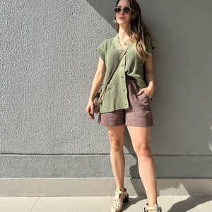 Conjunto Calça e Colete Pistache