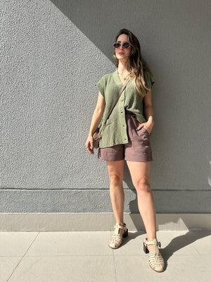 Conjunto Calça e Colete Pistache