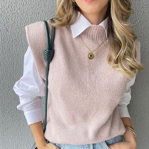 Colete Tricot ombros destacados Muscle rosé Avelã