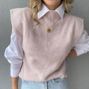 Colete Tricot ombros destacados Muscle rosé Avelã